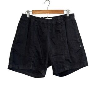 Saturdays New York City Comfort Drawstring Shorts Mens L Black Pull On Cotton